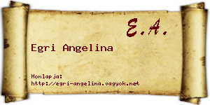 Egri Angelina névjegykártya